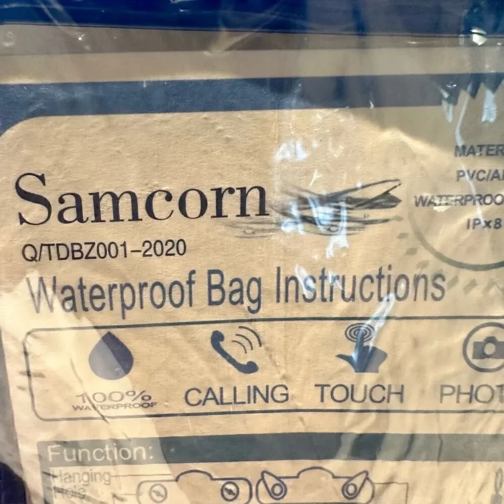 Samcorn Waterproof Q/TDBZ01-2020 Underwater Touchable Phone Pouch Blue 12x8